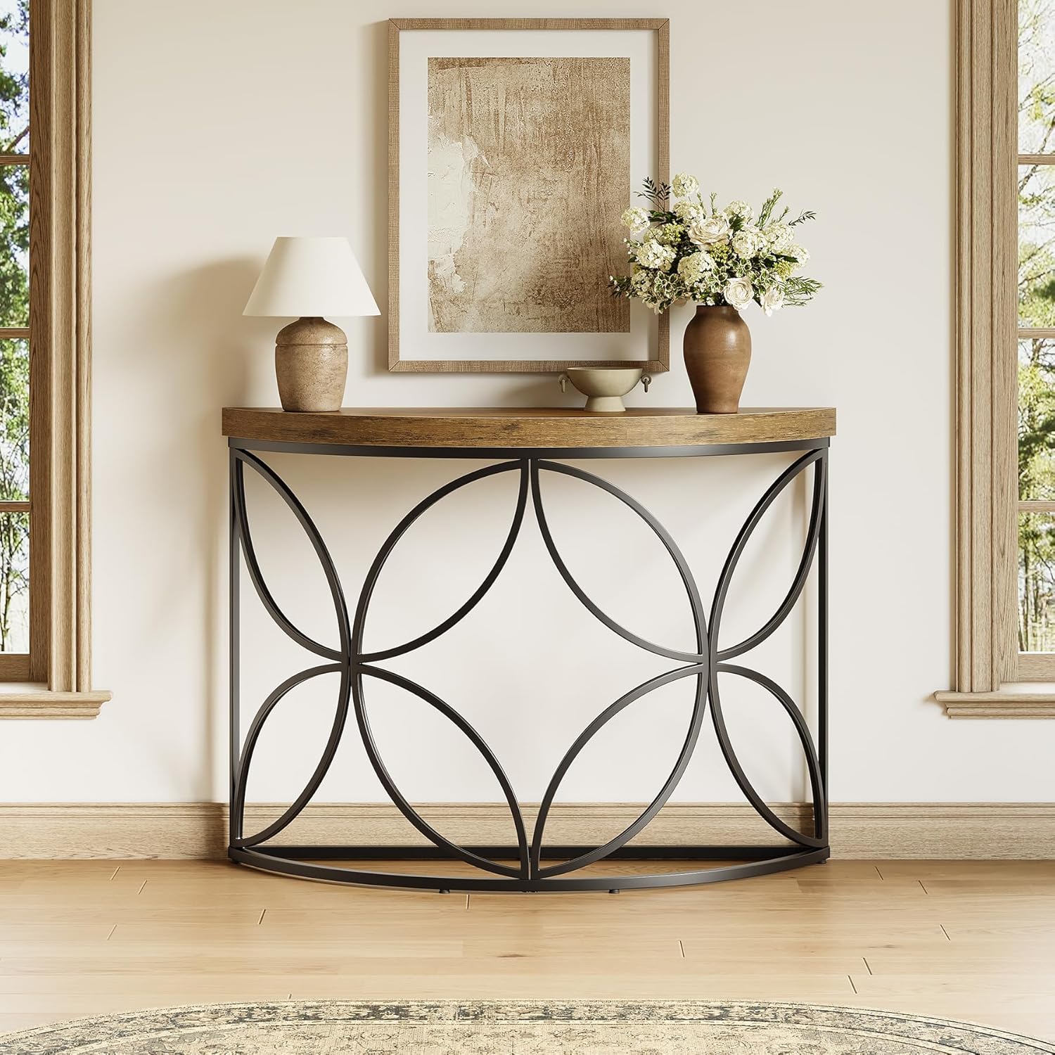 43.3_Industrial_Console_Table_-_Floral_Design_Narrow_Sofa_Table_for_Living_Room_Entryway