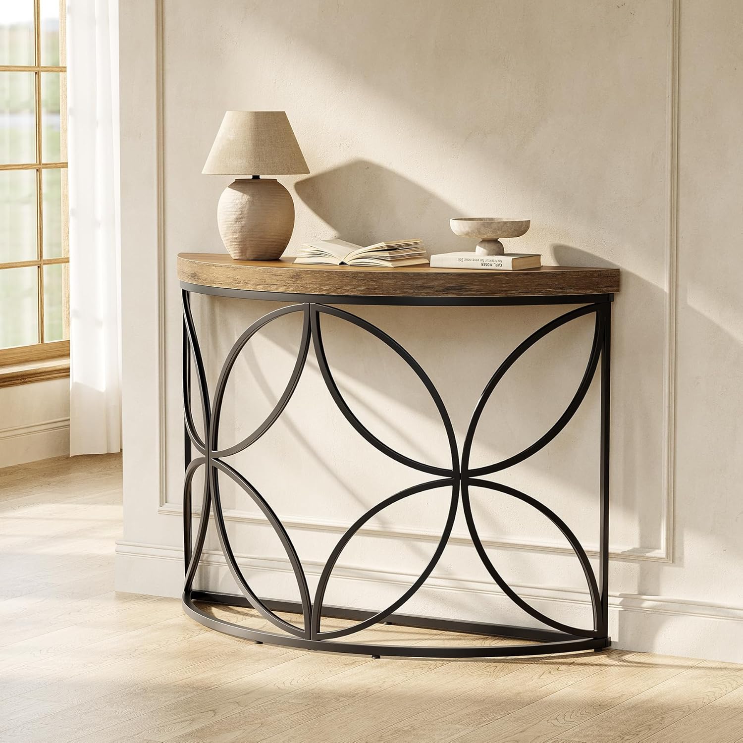 43.3_Industrial_Console_Table_-_Floral_Design_Narrow_Sofa_Table_for_Living_Room_Entryway