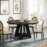 47-Inch_Round_Dining_Table_-_Wood_Kitchen_Table_for_Dining_Room_and_Living_Room-1#Colour_Black 3