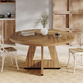 47-Inch_Round_Dining_Table_-_Wood_Kitchen_Table_for_Dining_Room_and_Living_Room-1#Colour_Retro Brown 3