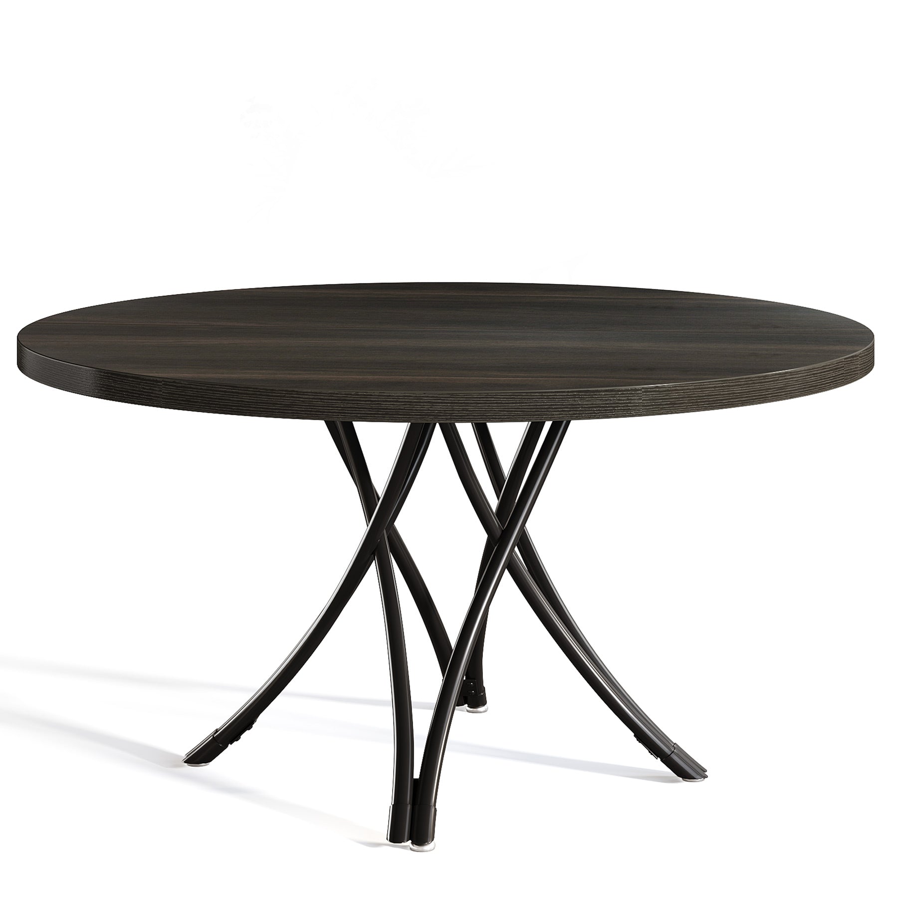 47" Dining Table, Wood Circle Kitchen Table for 4
