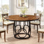 47" Wood Dining Table, Round Kitchen Table for 4 - 6 People Tribesigns#Colour_Brown