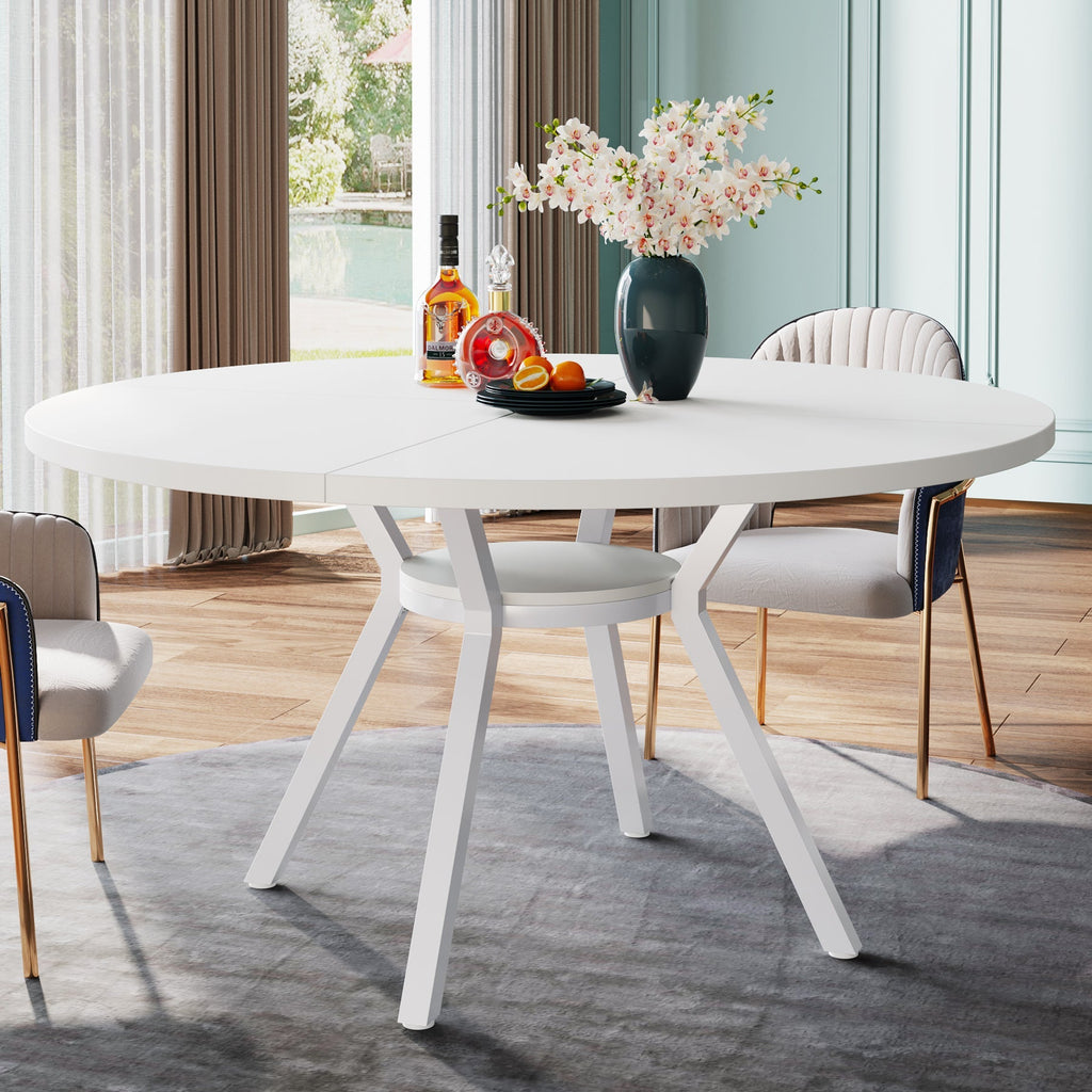 47" Dining Table Modern Round Kitchen Table 4
