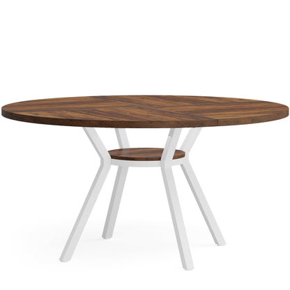 47"Dining Table, Modern Round Kitchen Table for 4 Tribesigns