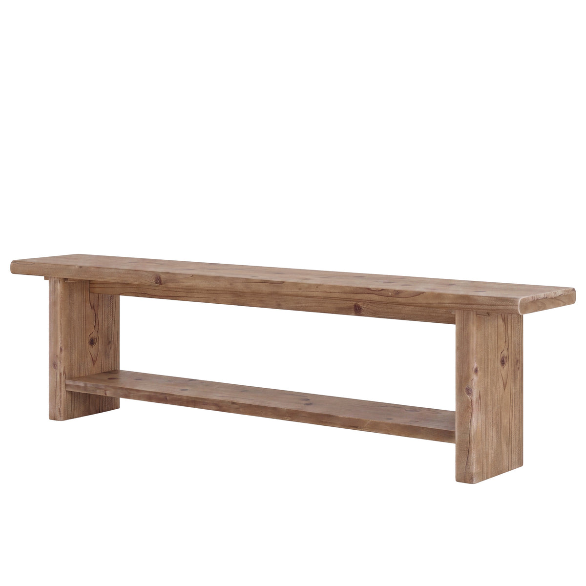 Tribesigns 71 Inch Solid Wood TV Stand with 2-Tier Storage and Farmhouse Design, Media Console for 55-85 Inch TVs