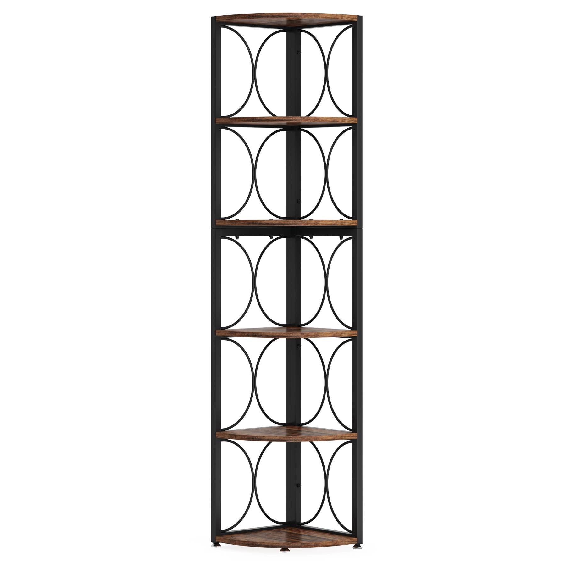 Tribesigns Corner Shelf, 67" Corner Bookshelf Bookcase 6-Tier Storage Rack Tribesigns