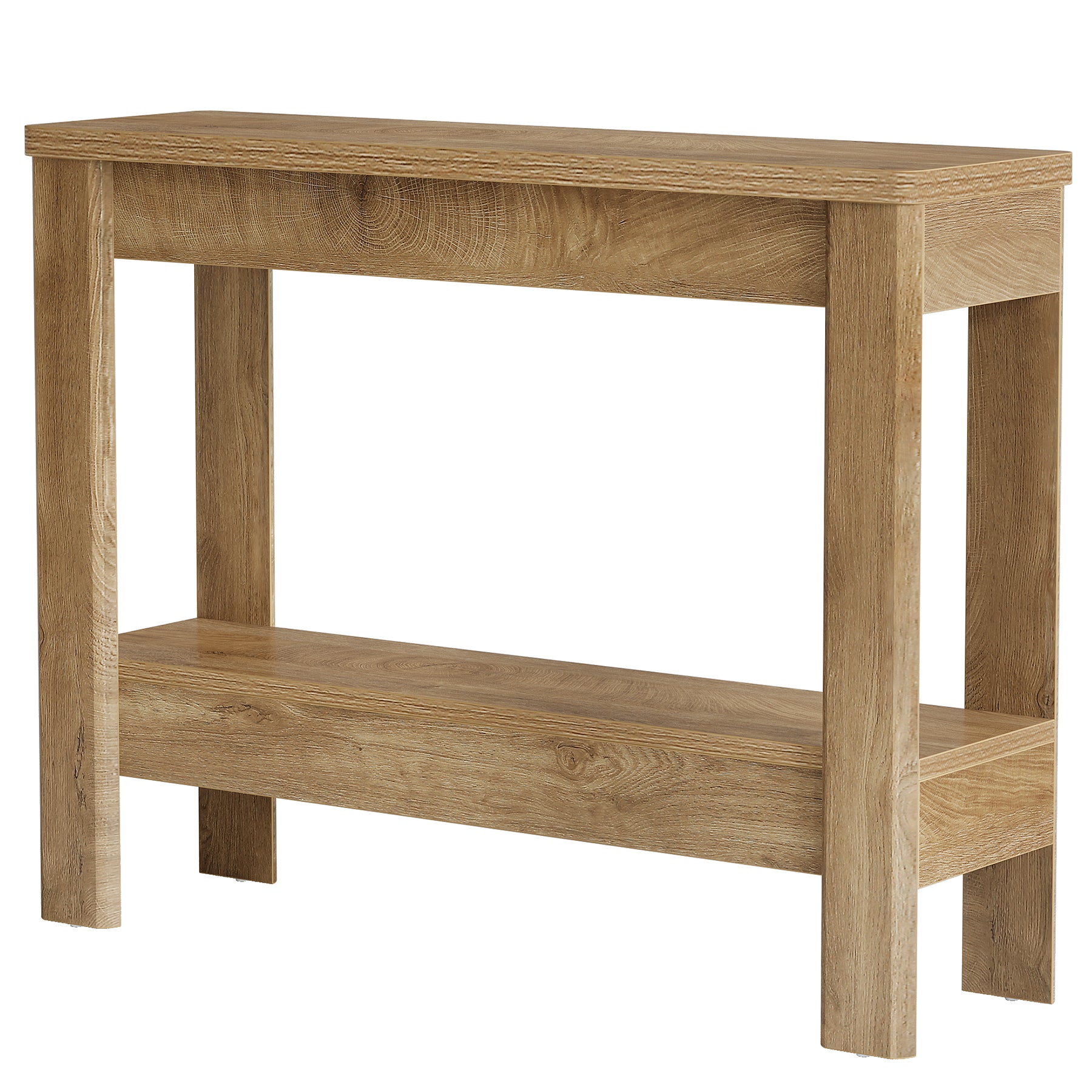41.34-Inch Farmhouse Console Table with Storage Shelf, Narrow Sofa Table for Entryway