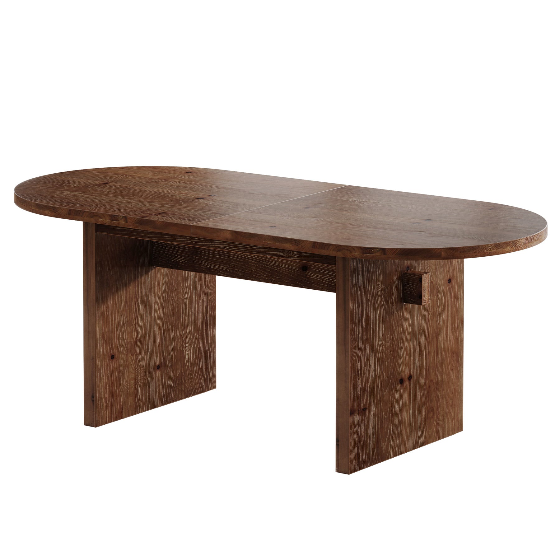 63-Inch Solid Wood Oval Dining Table for 4 to 6 People with Double Pedestal Base, Farmhouse Kitchen Table for Dining Room and Home Kitchen