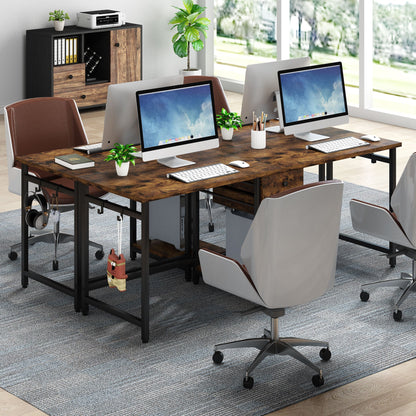 Tribesigns Two Person Desk, 78’’ Double Computer Desk with Drawers Tribesigns