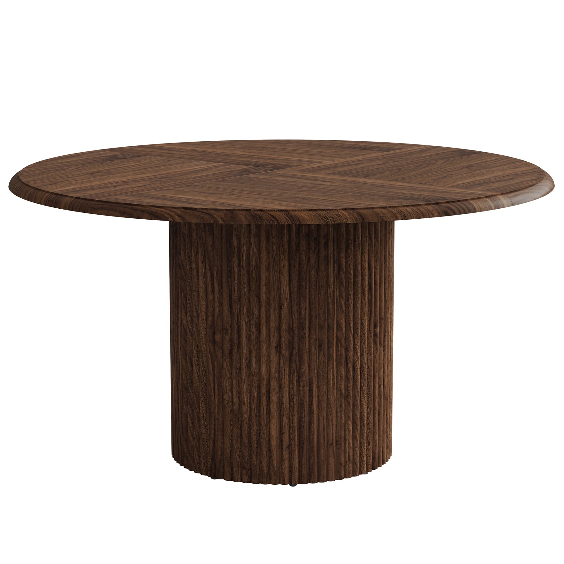 Modern Round Dining Table, 47-Inch 4-Seater with Metal Base