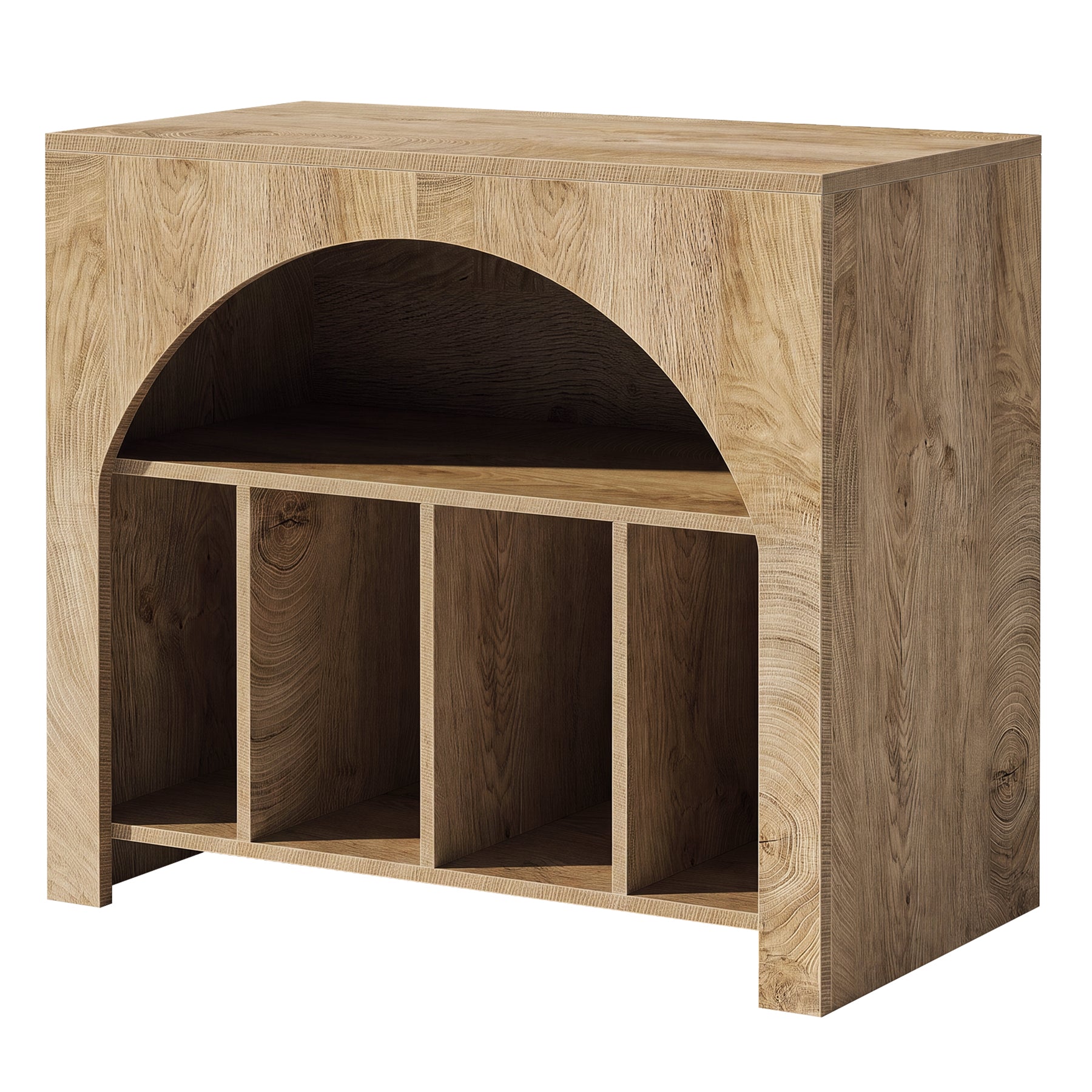 Tribesigns Record Player Stand for 370 Albums, 2-Tier Vinyl Storage Cabinet for Living Room