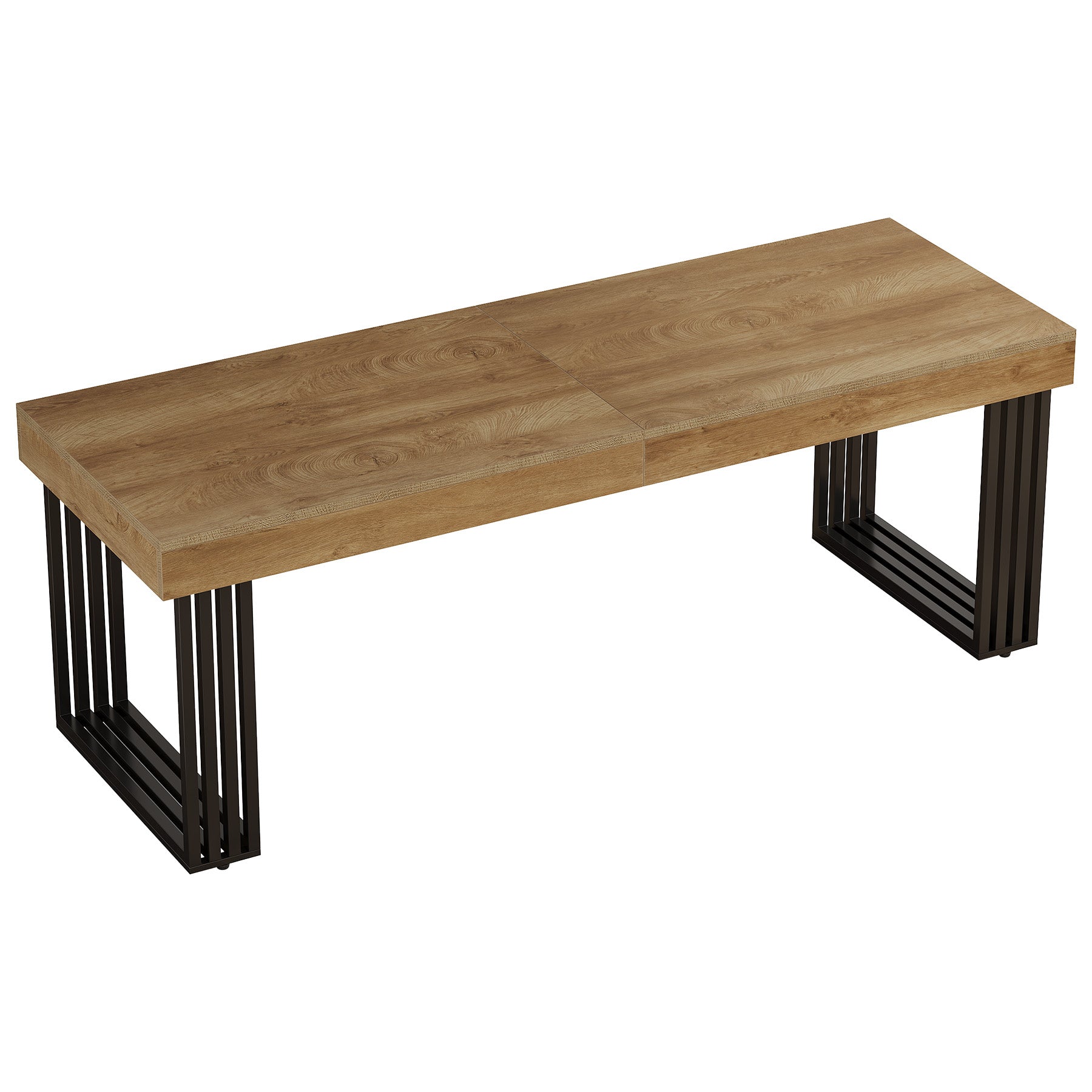 Tribesigns 78.74-Inch Double Computer Desk, 2 Person Office Work Table with Industrial Metal Frame