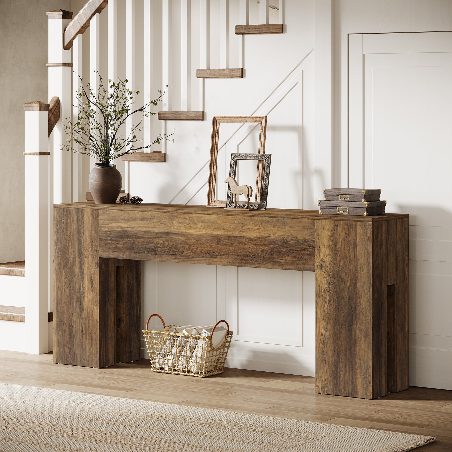 Tribesigns 70.87-Inch Long Console Table, Farmhouse Sofa Table for Entryway, Hallway, Living Room