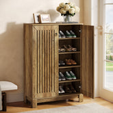 Tribesigns 43.3-Inch Shoe Cabinet with 5-Tier Storage, Wooden Entryway Organizer for Up to 24 Pairs 3