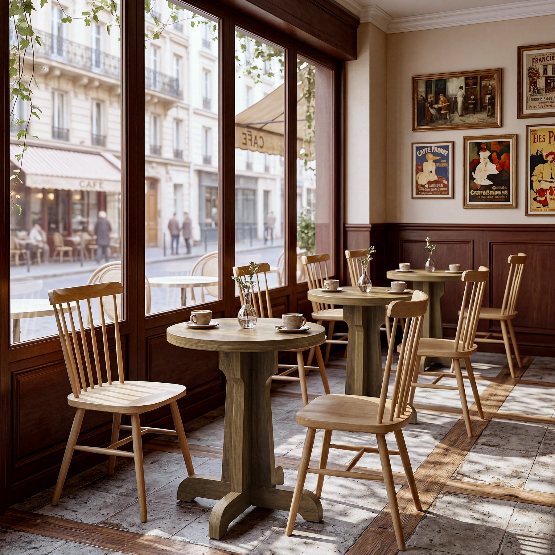 Tribesigns Small Round Dining Table, 2-Person Cafe Table for Restaurant