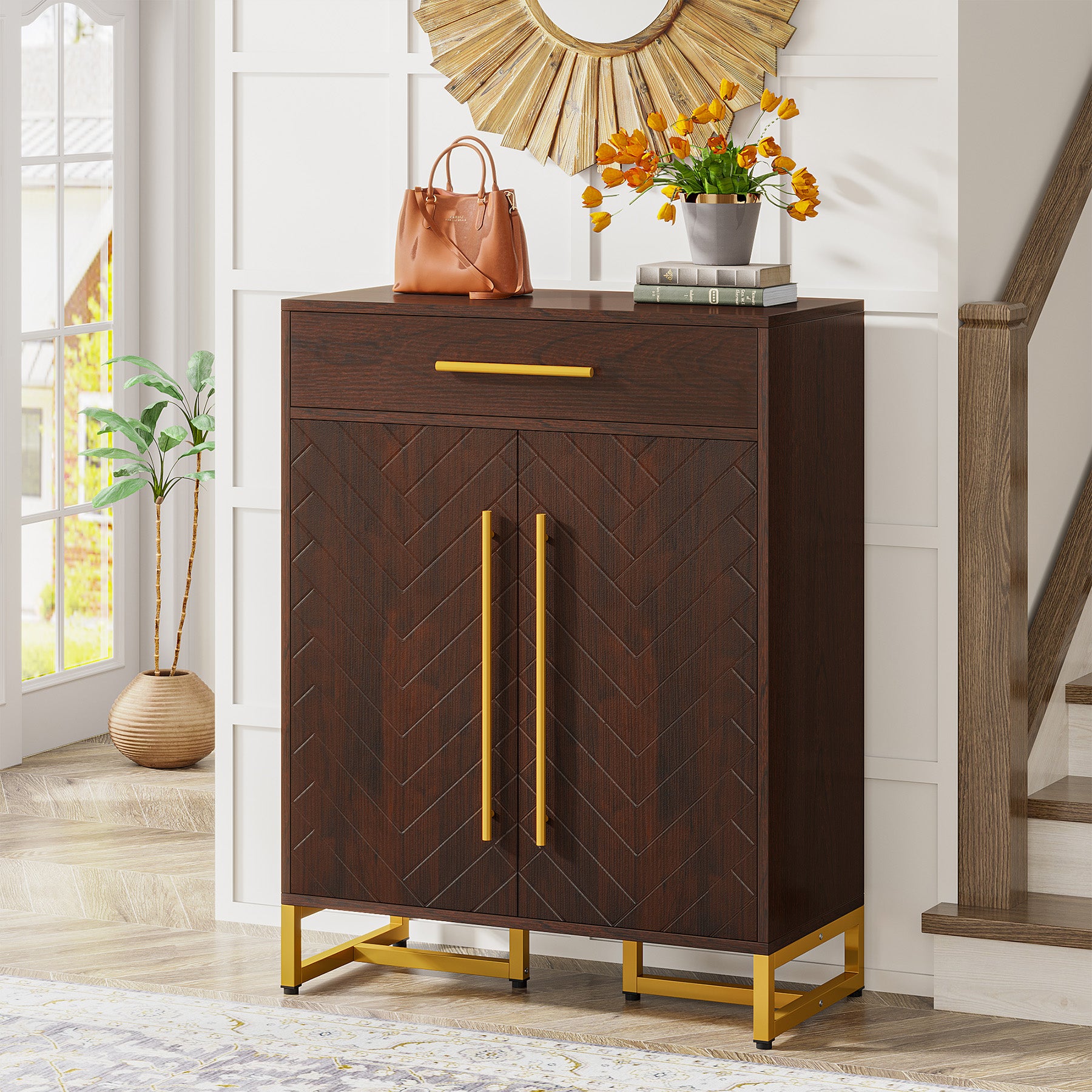 Tribesigns Shoe Cabinet with Doors, 20 Pair Storage Organizer for Entryway