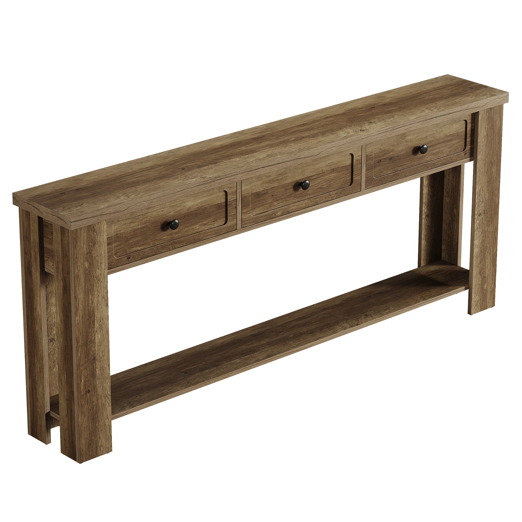 70.9-Inch Console Table with 3 Drawers, Narrow Farmhouse Sofa Table for Hallway