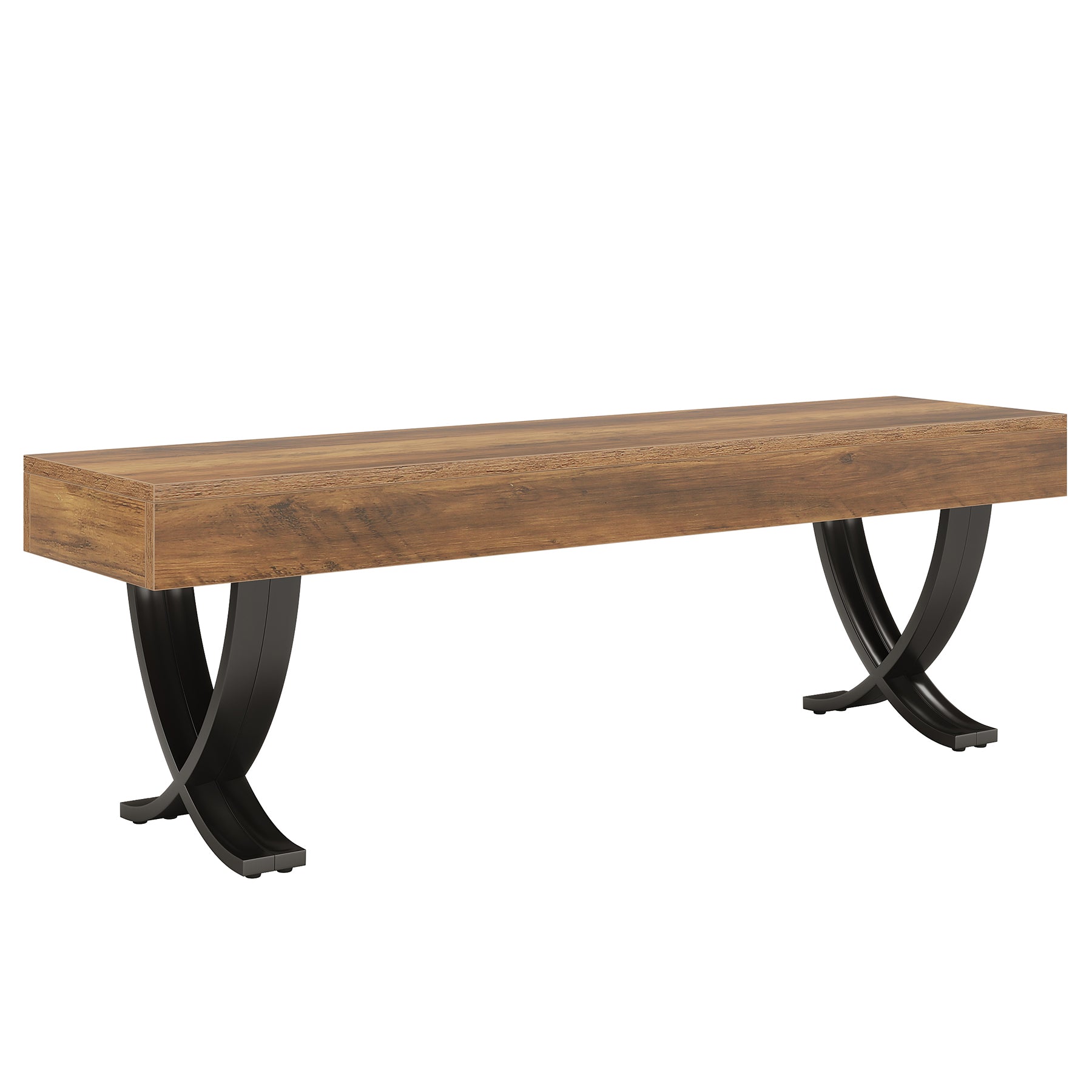Tribesigns 55" Dining Bench, Farmhouse Bench with X-Legs for Dining Room