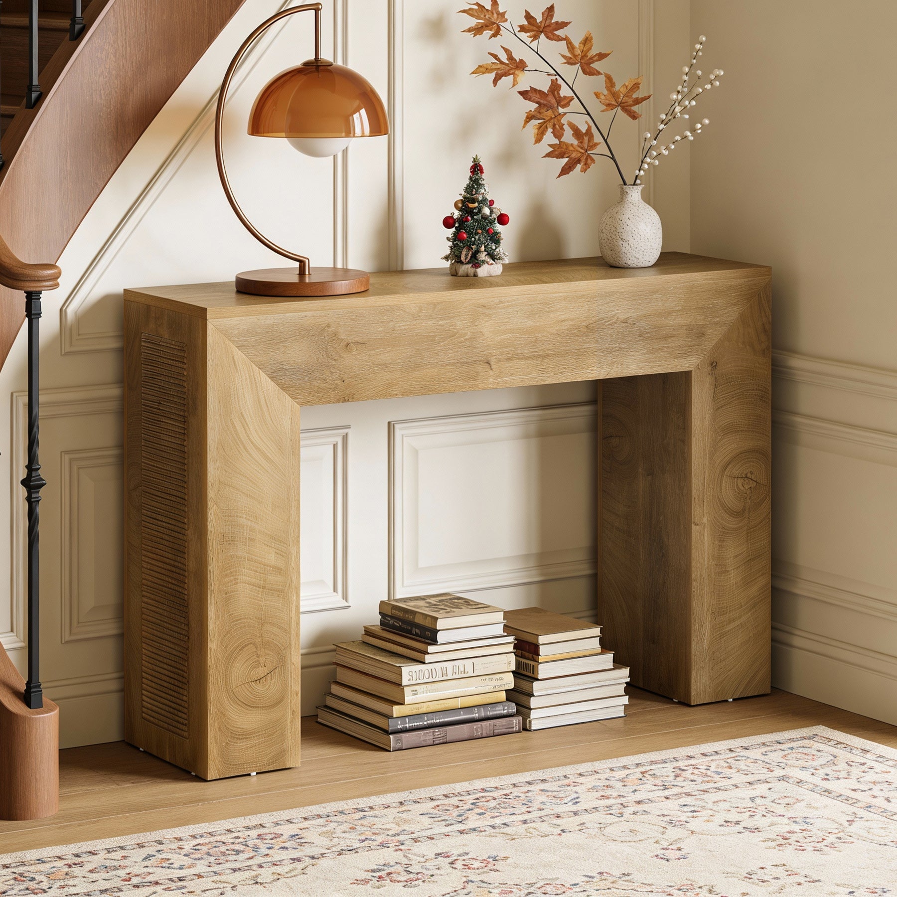 43.31" Console Table, Wooden Rectangular Sofa Table for Entryway and Living Room