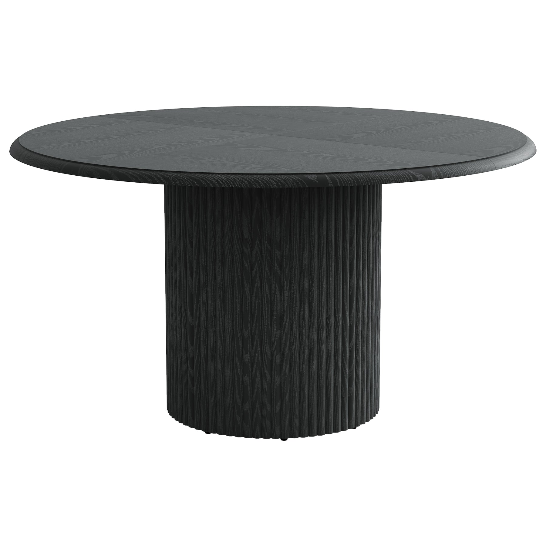 Modern Round Dining Table, 47-Inch 4-Seater with Metal Base