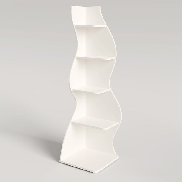 Modern 5-Tier Wall Corner Bookshelf Bookcase