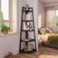 5-Tier 70 Inch Tall Corner Ladder Shelf Small Bookcase