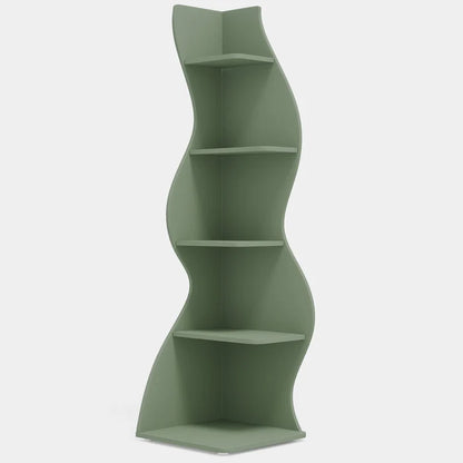 Modern 5-Tier Wall Corner Bookshelf Bookcase