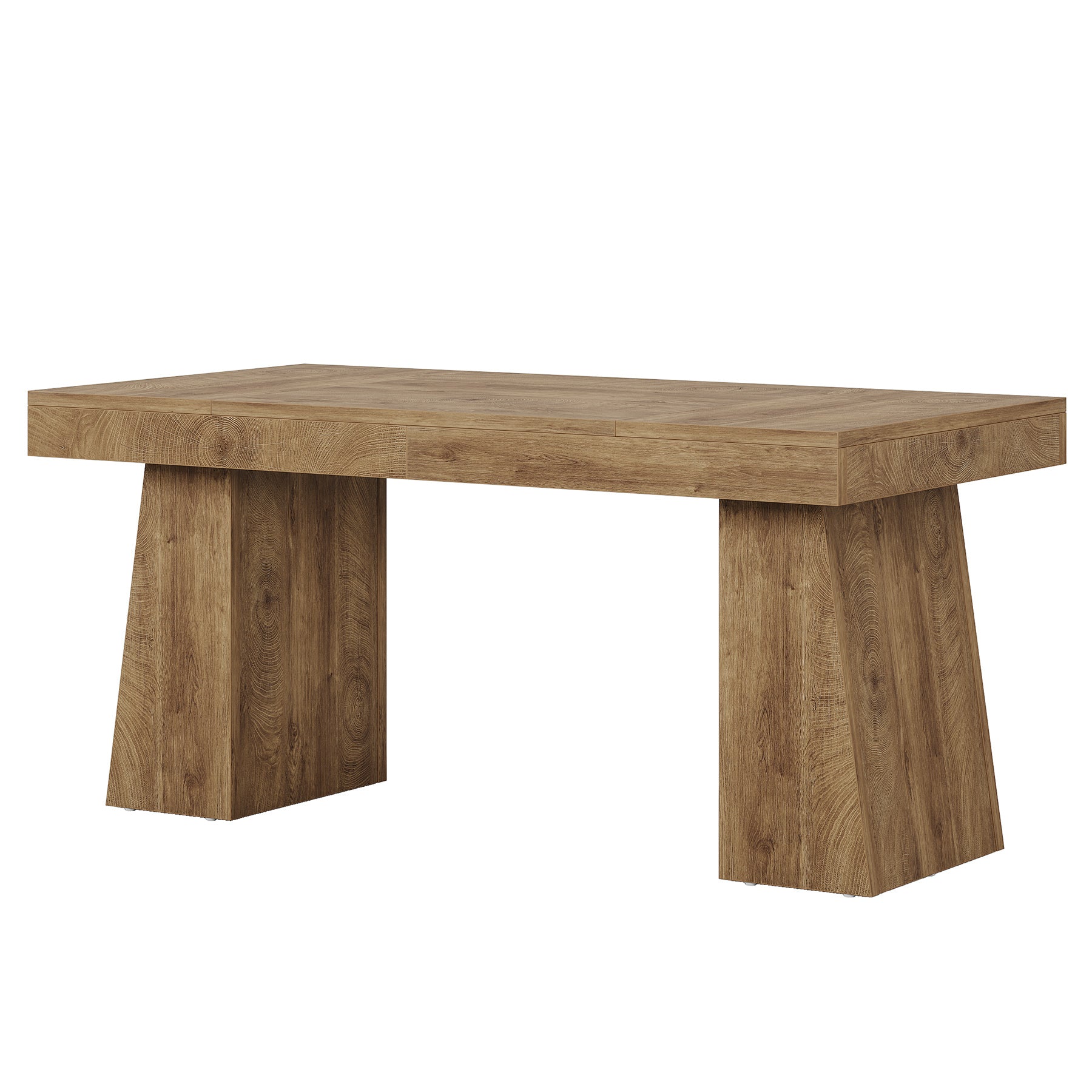 55-Inch Executive Desk, Large Wood Office Computer Desk with Double Pedestal