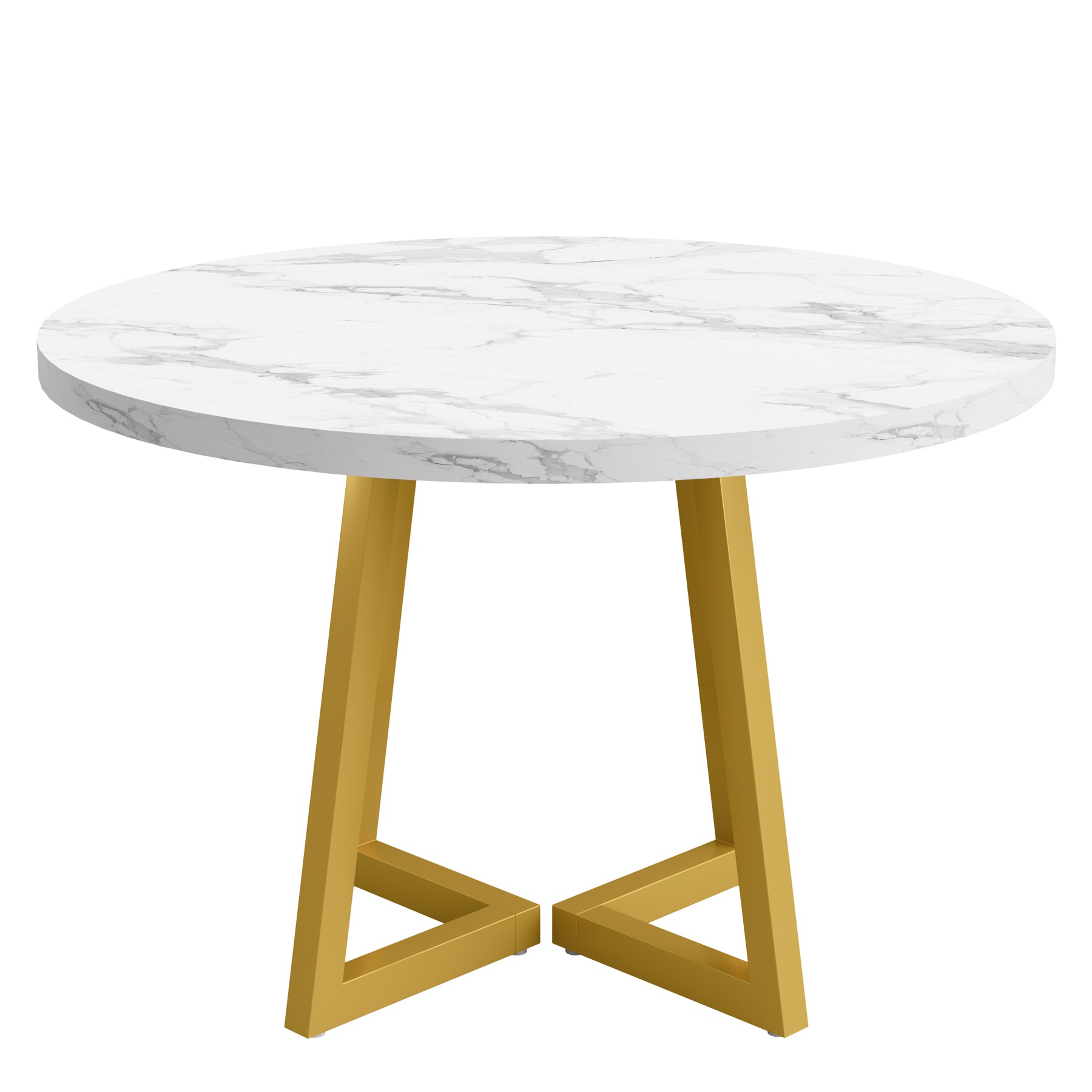 31.5" Industrial Round Dining Table Cafe-Style Table