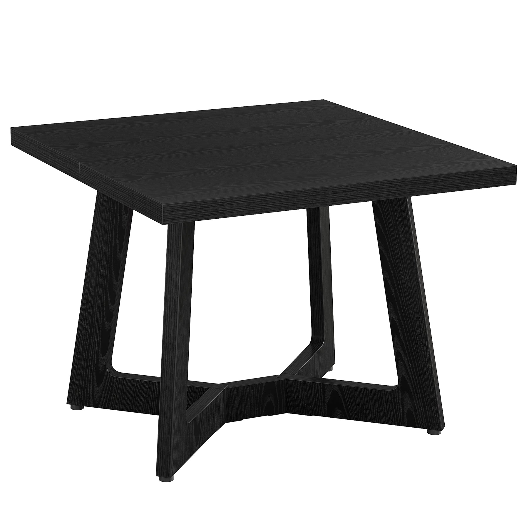 Tribesigns 39.37-Inch Square Dining Table for 2-4, Modern Black Kitchen Table with Stable Frame