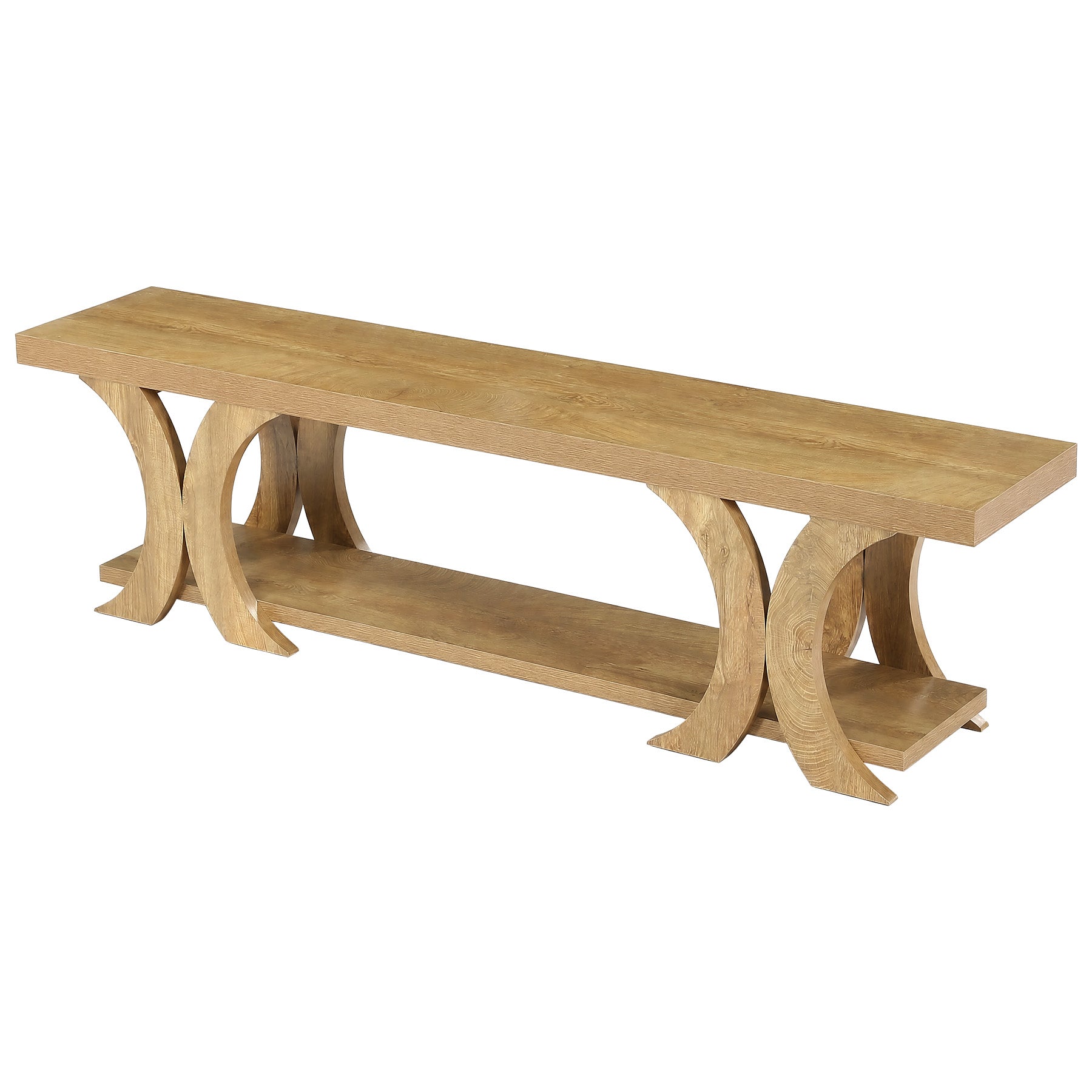 Tribesigns 70.87-Inch Extra Long TV Stand with Open Shelf, Farmhouse Media Console for Living Room