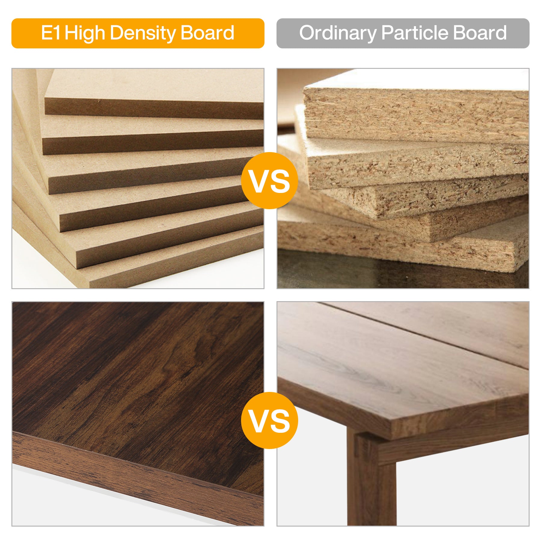 Heavy-Duty Computer Desk, 55" Simple  Study Desk Writing Table