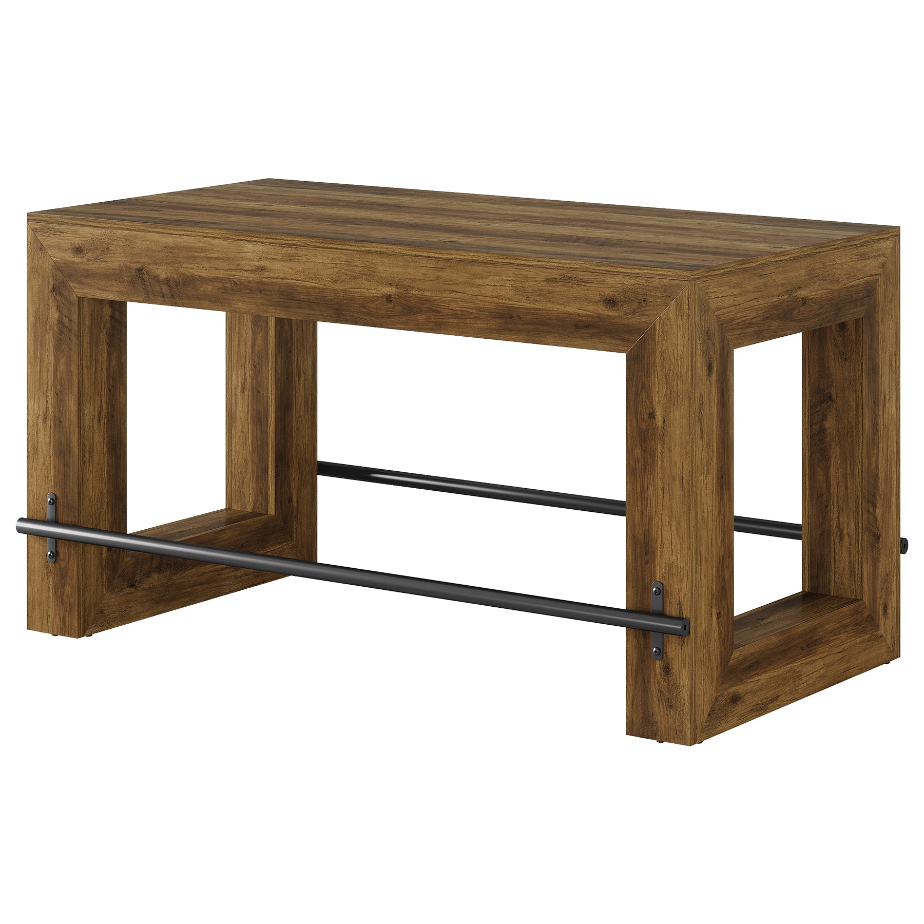 Tribesigns 59-Inch Industrial Bar Table with Metal Footrest, Counter Height Pub Table for Kitchen
