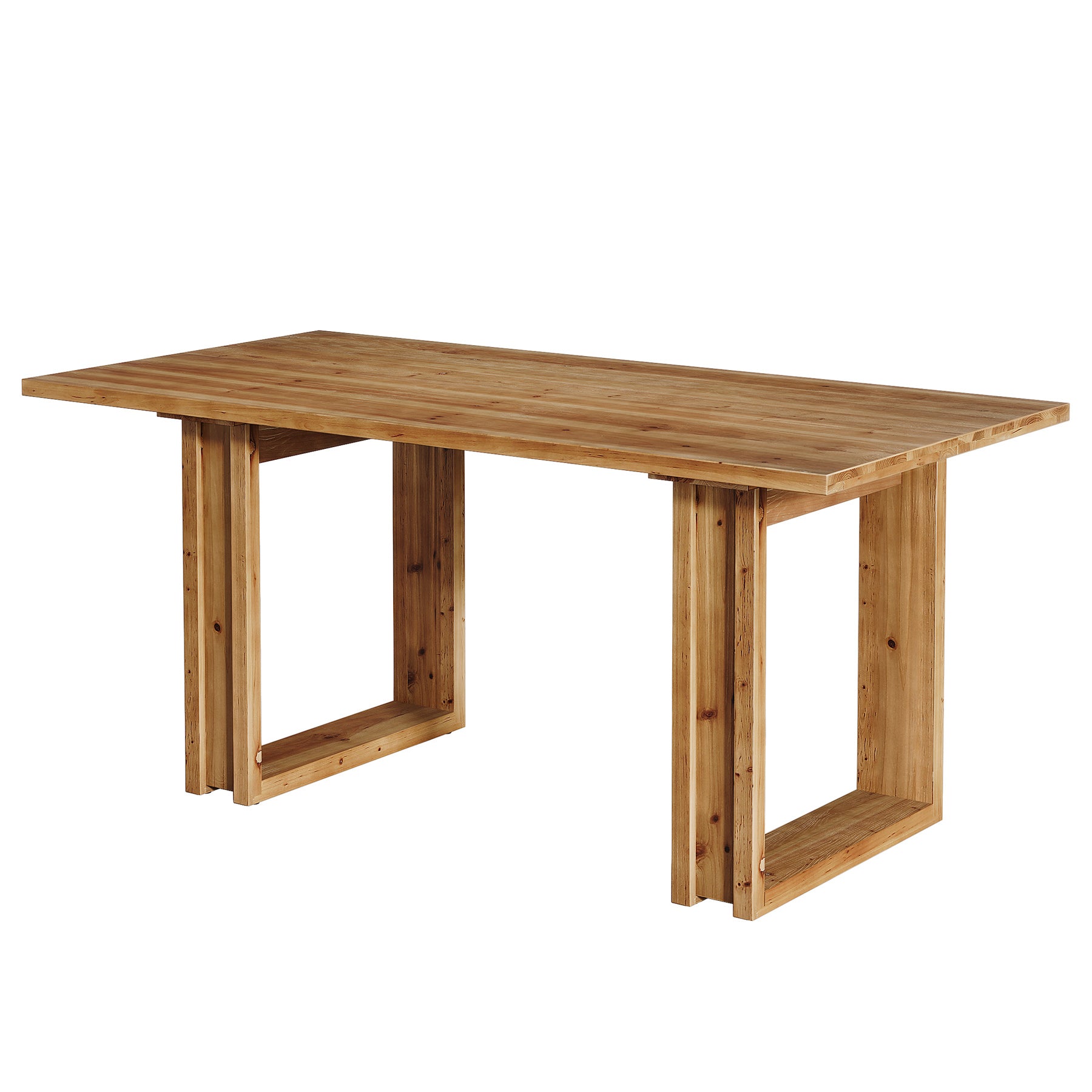 Tribesigns 63-Inch Solid Wood Office Desk, Farmhouse Computer Desk for Home Office and Study
