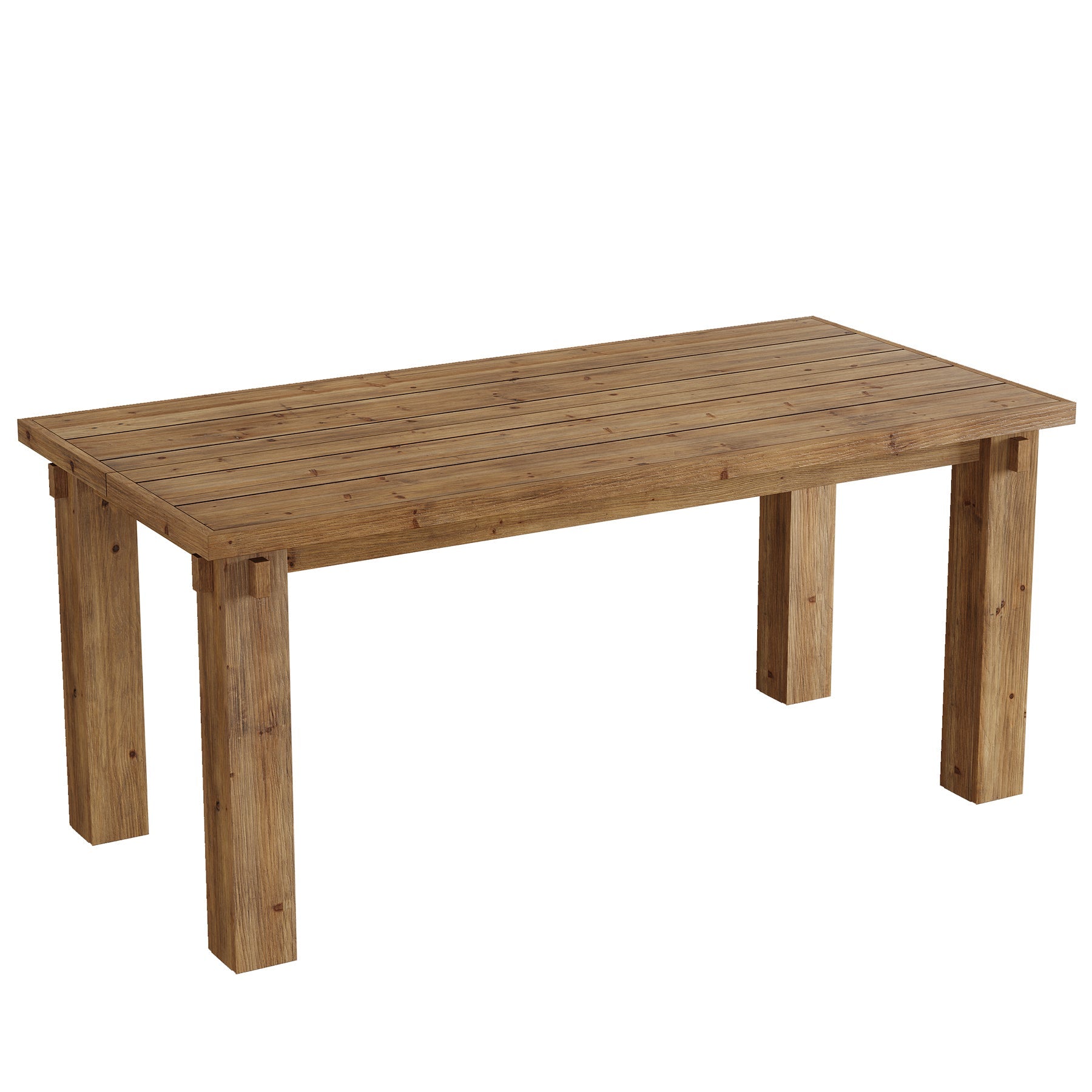63-Inch Solid Wood Executive Desk with Thick Top, Farmhouse Computer Desk for Home Office