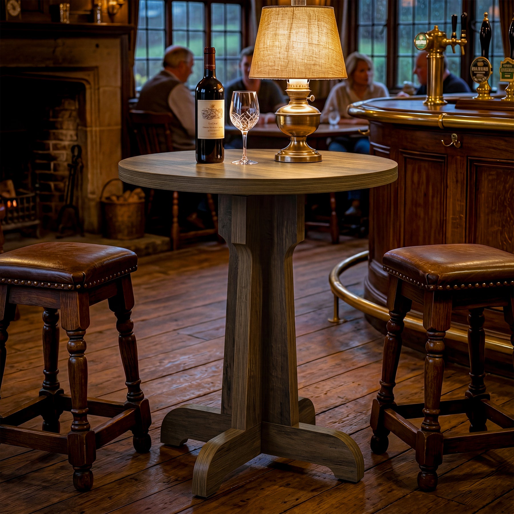 Tribesigns Small Round Dining Table, 2-Person Cafe Table for Restaurant