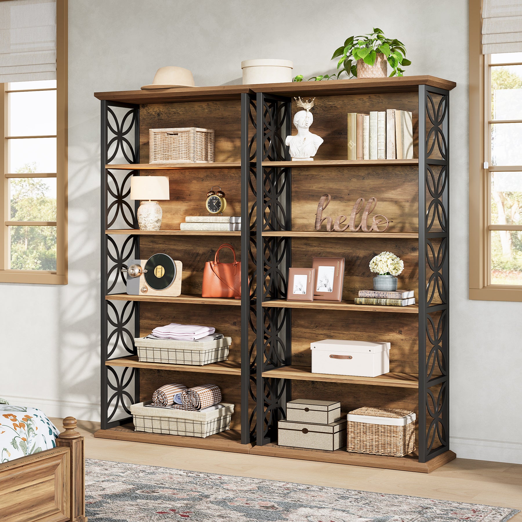Tribesigns 71-Inch Tall Bookshelf, Open Storage Bookcase for Office