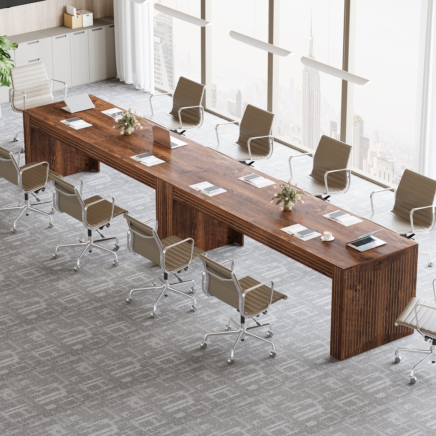 78" Large Conference Table, Modern Boardroom Desk for Office Meeting