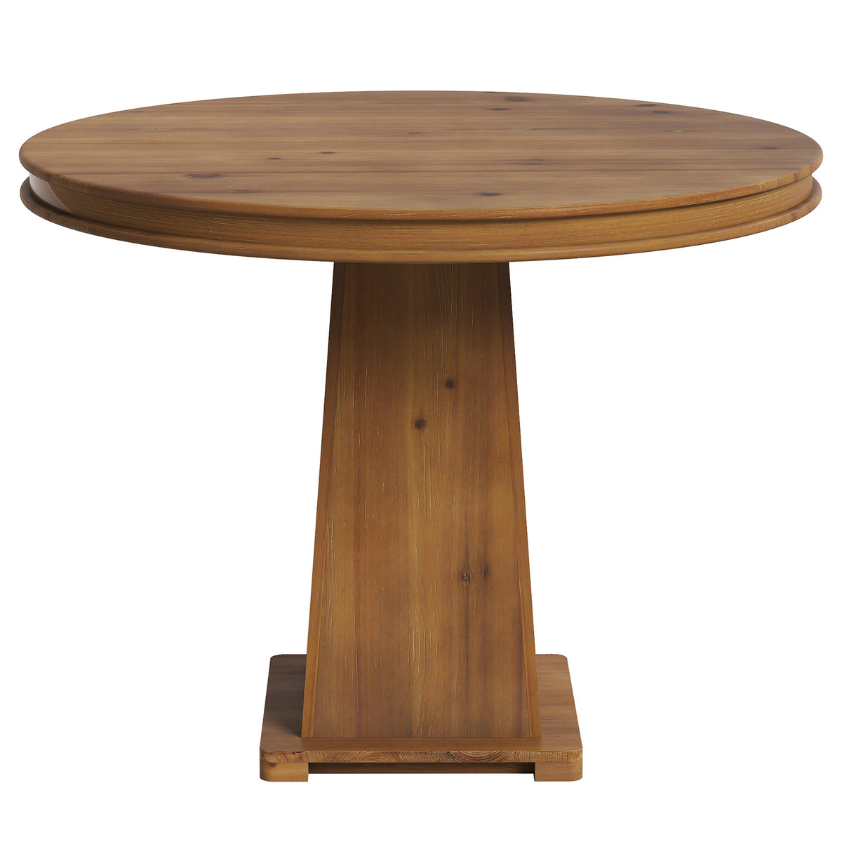 Tribesigns 31.5 Inch Round Dining Table with Solid Wood Top and Geometric Base, Small Kitchen Table for 2-4