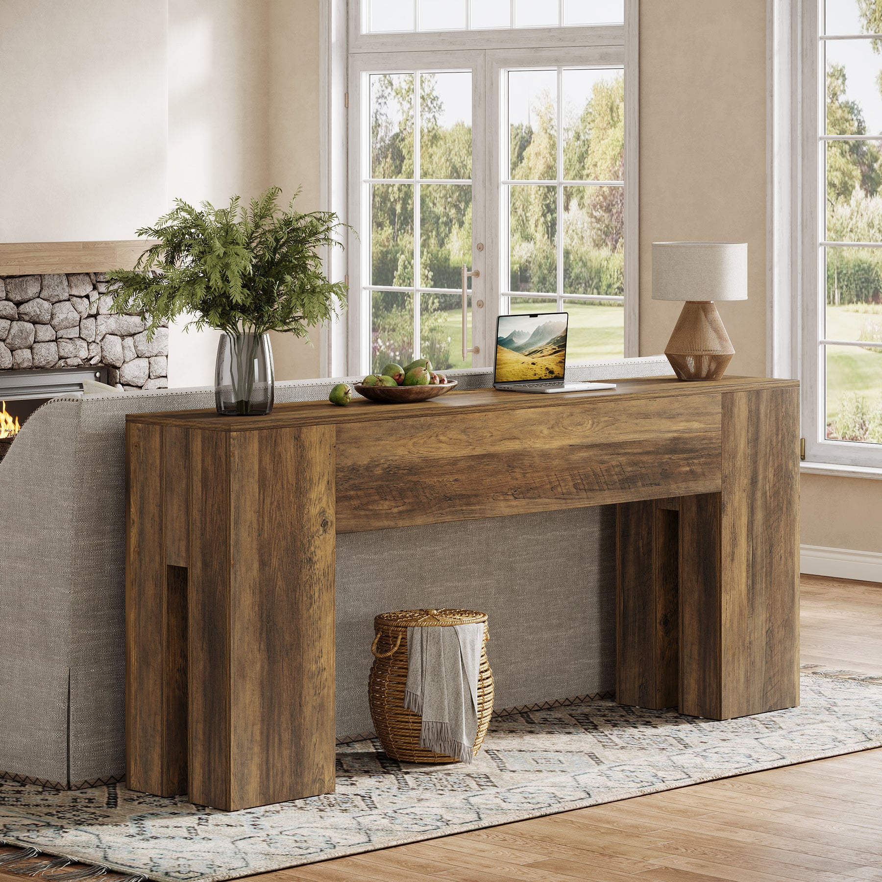 Tribesigns 70.87-Inch Long Console Table, Farmhouse Sofa Table for Entryway, Hallway, Living Room