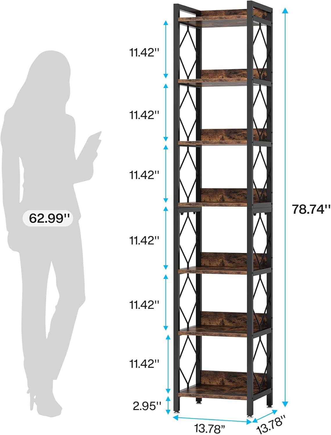 7 Shelf Bookcase - Tall buy