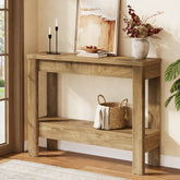41.34-Inch Farmhouse Console Table with Storage Shelf, Narrow Sofa Table for Entryway 3