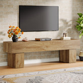 Tribesigns 63-Inch Low TV Console Table, Farmhouse Design with Sturdy 300 lb Capacity for Living Room 3
