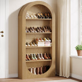 71 Inch Tall Arched Shoe Rack with 5 Tier Storage, Freestanding Shoe Organizer 3