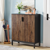 Tribesigns 31.5" Shoe Cabinet with Doors and 5-Tier Storage, 20-Pair Shoe Organizer for Entryway 3
