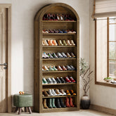 Tribesigns 8-Tier Shoe Storage Cabinet, Tall Wooden Shoe Rack for Entryway 3