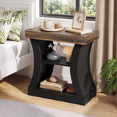 Tribesigns 23.6 Inch Nightstand with 3-Tier Storage Shelves, Modern Bedside Table for Bedroom 3