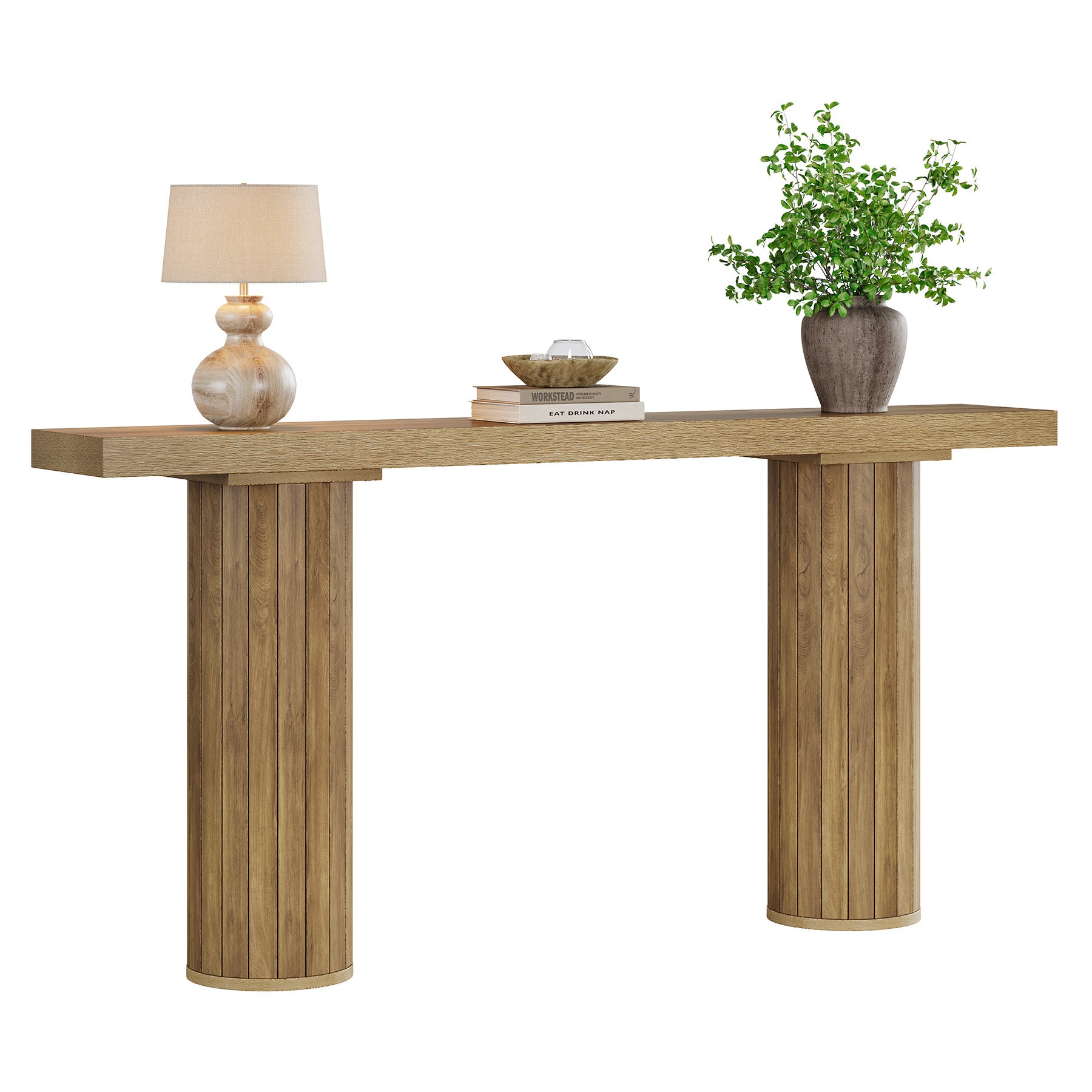 63" Farmhouse Console Table - Long Narrow Sofa Table for Living Room & Hallway
