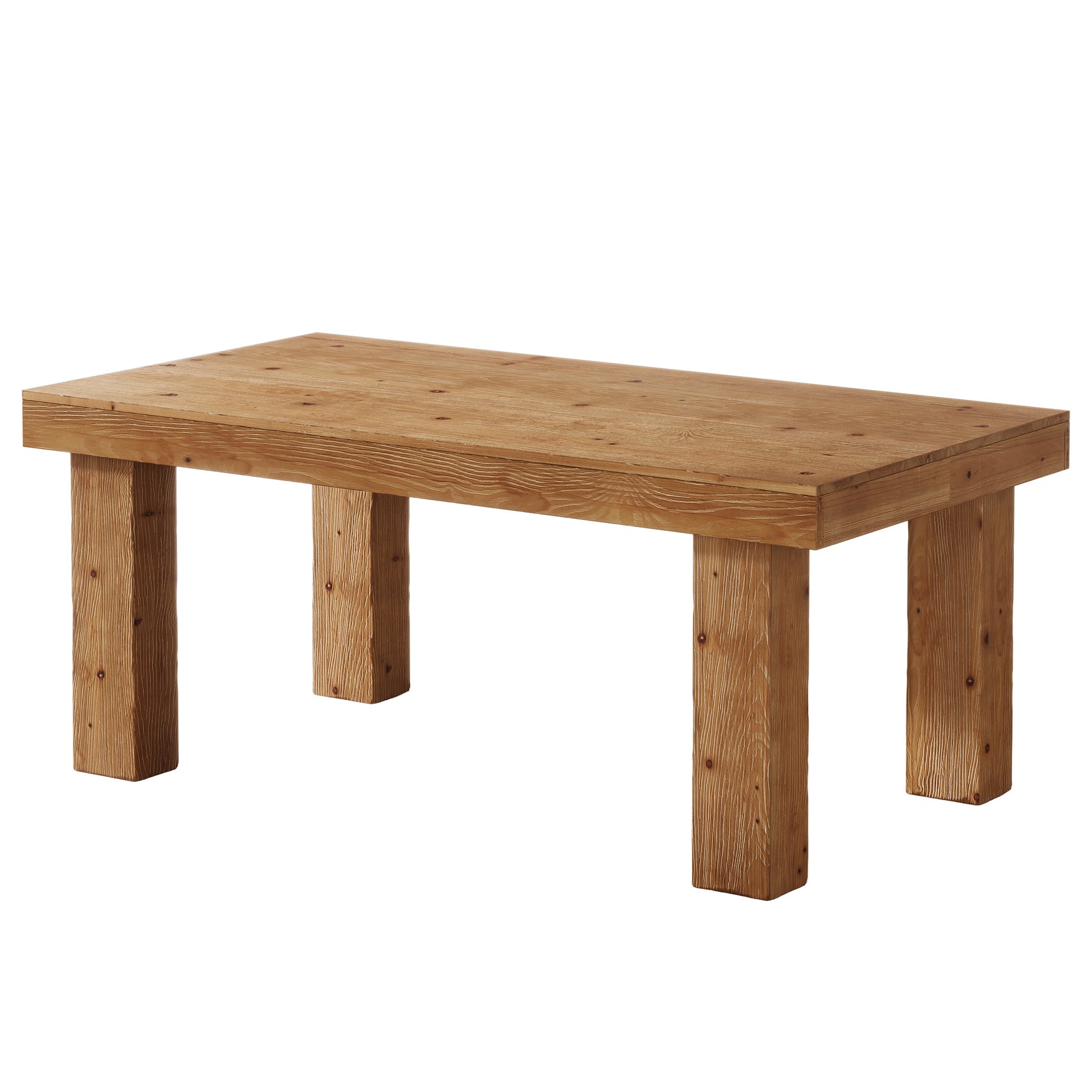 Tribesigns 63-Inch Solid Wood Kitchen Table for 4-6 People, Farmhouse Dining Table with Thick Tabletop