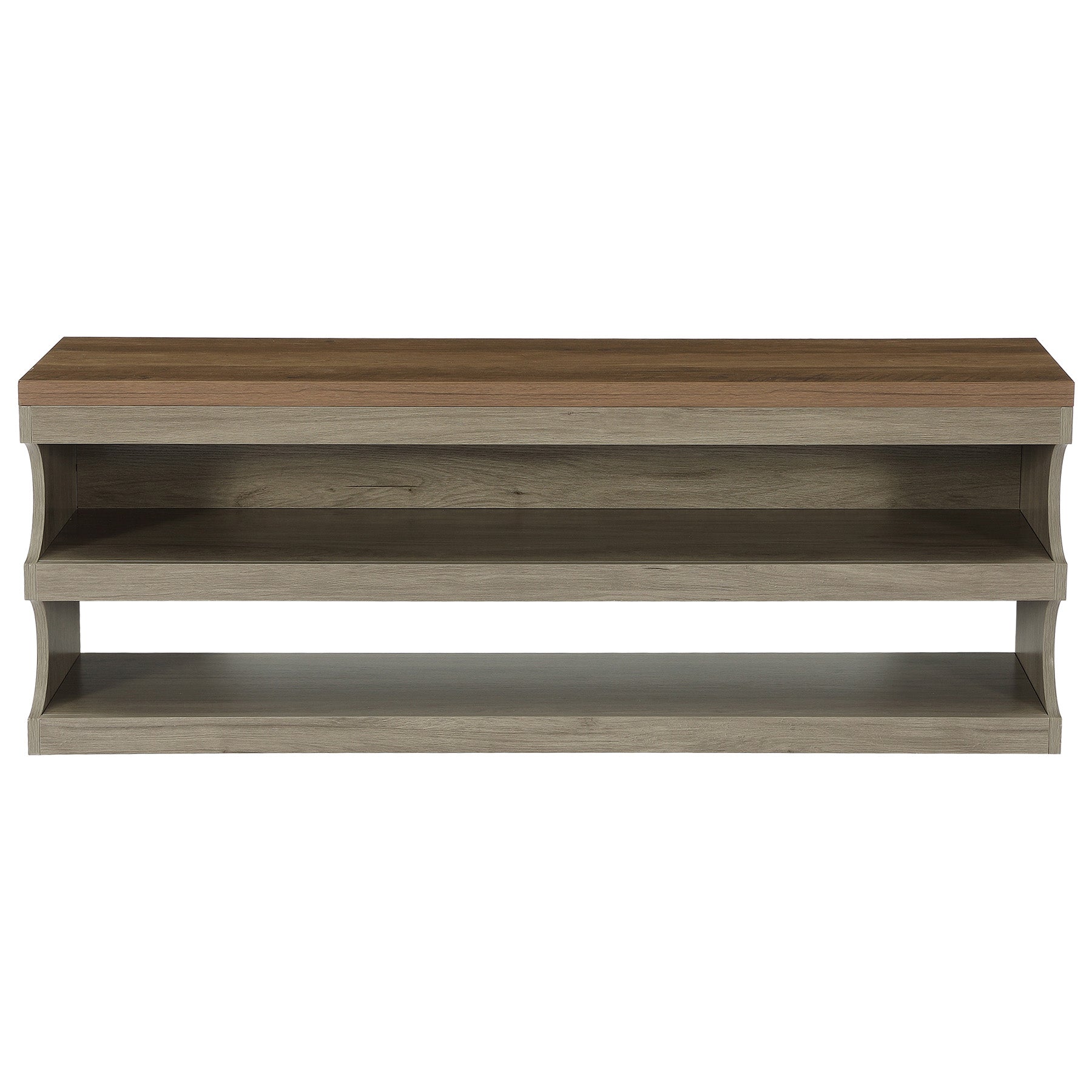 Tribesigns 55 Inch Entryway Bench, 3 Tier Shoe Storage Bench with Seating for Hallway and Bedroom